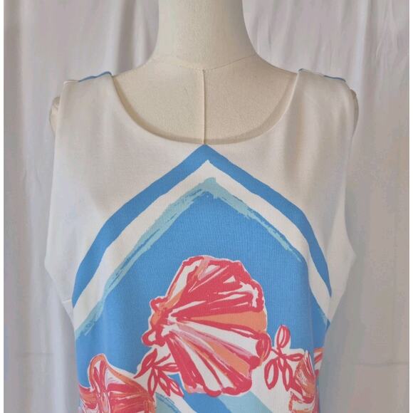 Lilly Pulitzer Callie Pool Blue lt For The Shell Of It Engineered Shift Dress L - Picture 4 of 7